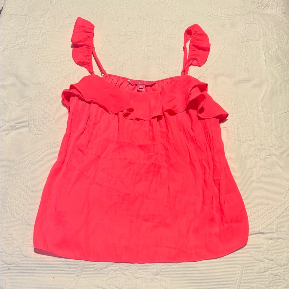 Lilly Pulitzer Bright Pink Ruffle Camisole
